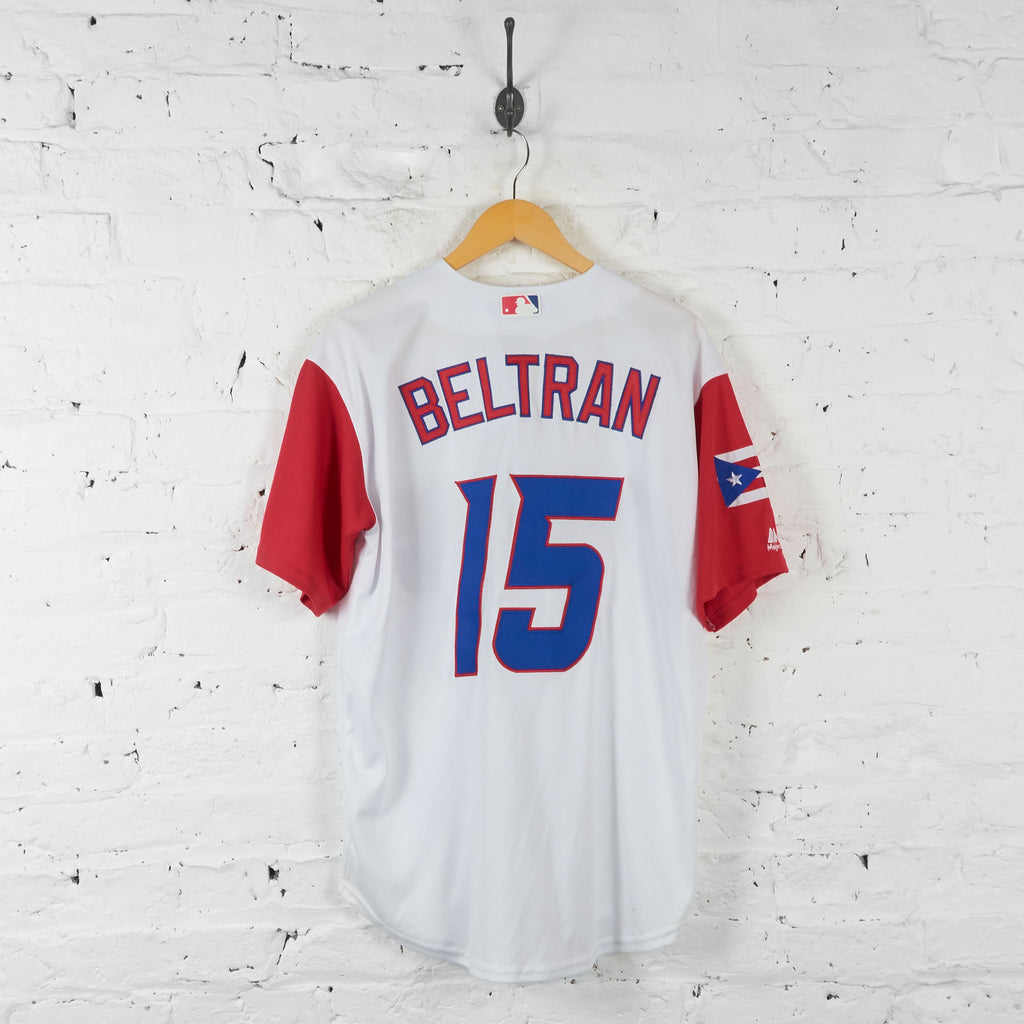Vintage MLB Puerto Rico Baseball Jersey 'Beltran 15' - White/Red - M - Headlock
