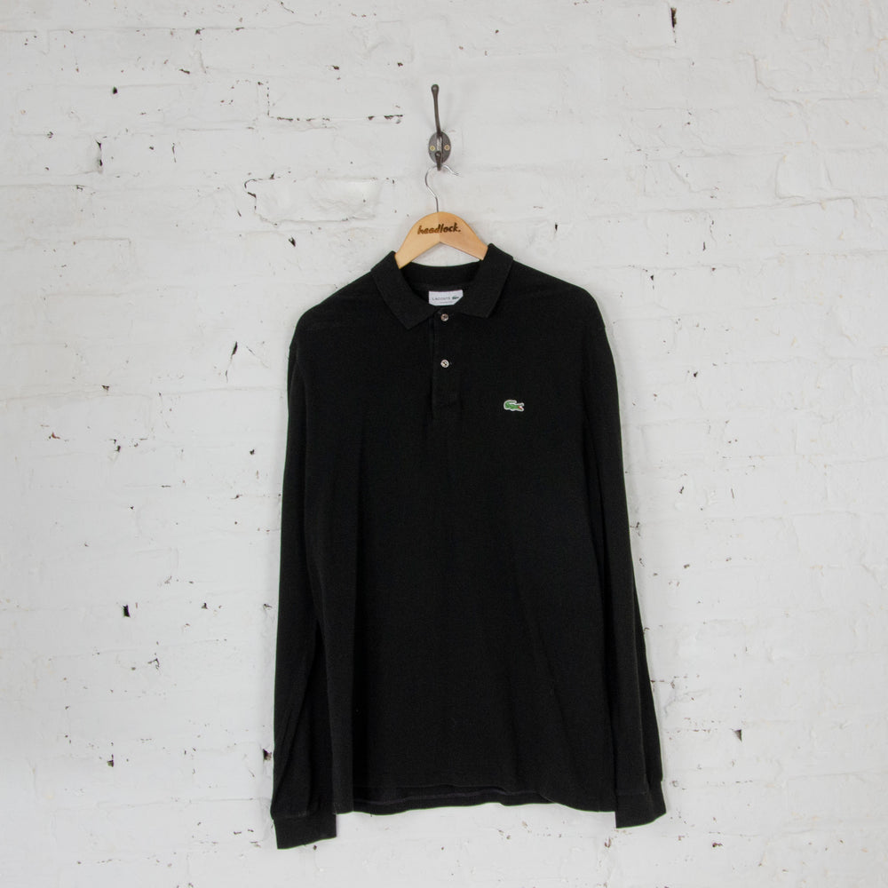 Lacoste Long Sleeve Polo Shirt - Black - XXL