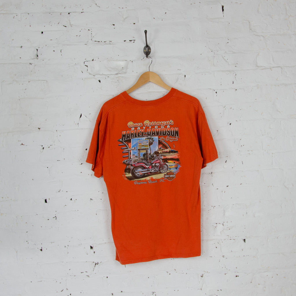 Harley Davidson Pocket T Shirt - Orange - XL