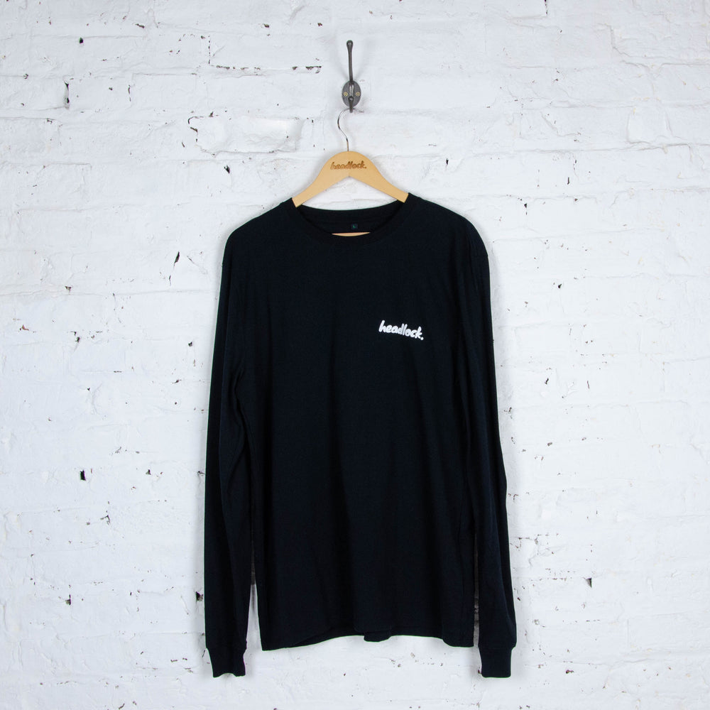 Headlock Man Long Sleeve Oversize Organic Cotton Heavy T Shirt - Black - S/M/L/XL