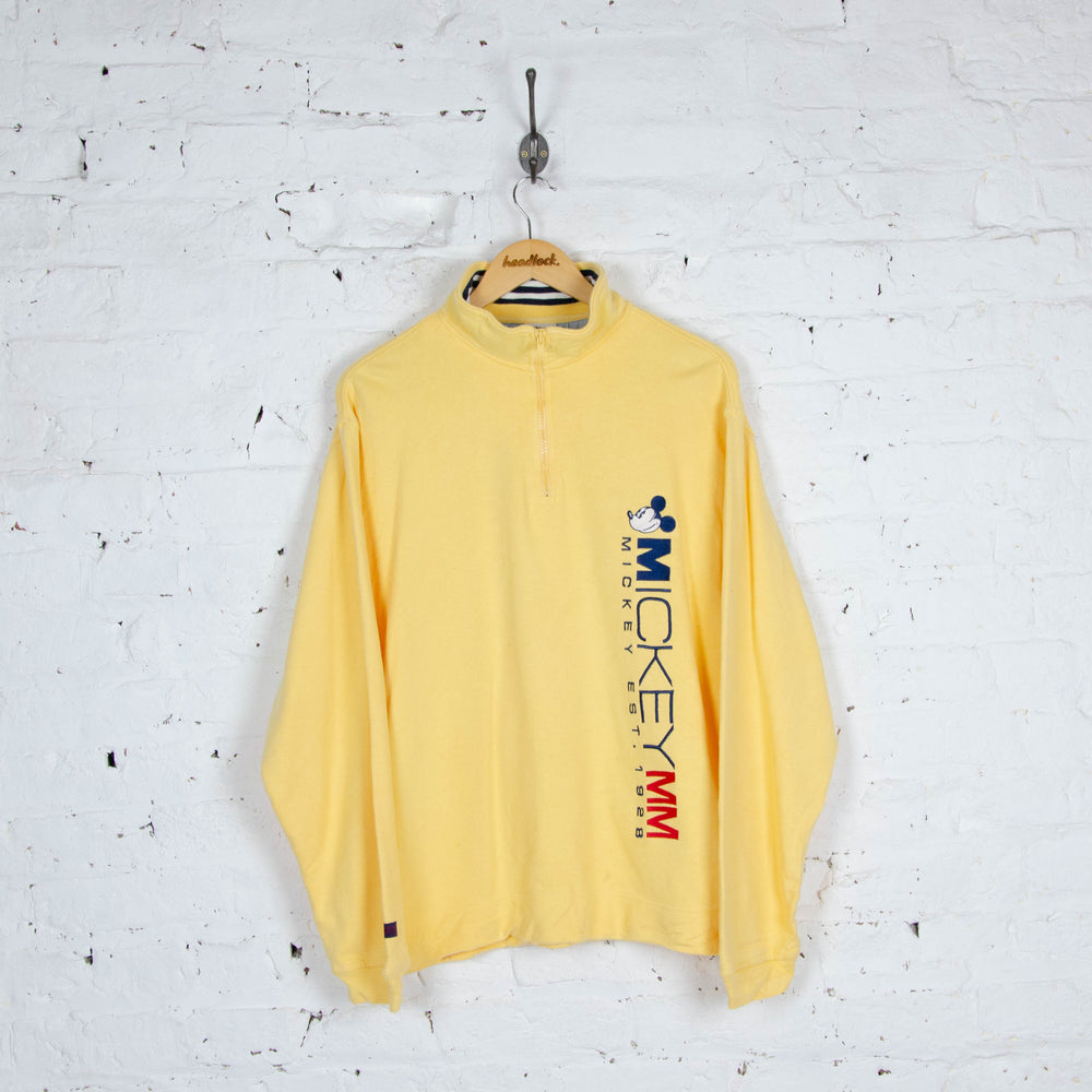 Mickey Mouse 1/4 Zip Sweatshirt - Yellow - S