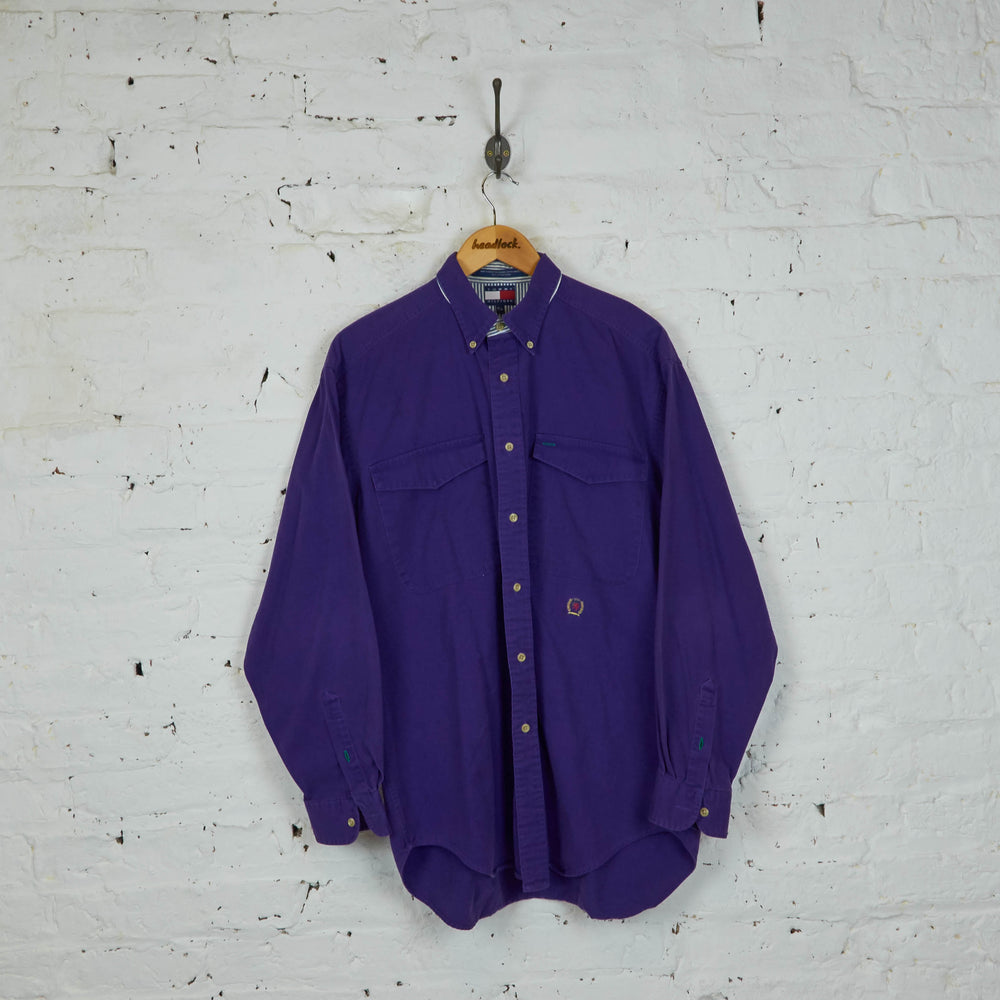Vintage Tommy Hilfiger Shirt - Purple - M