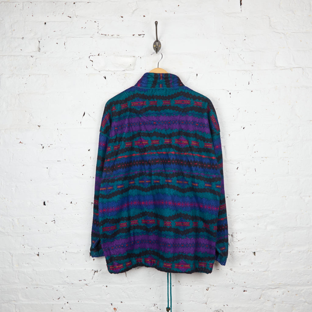 90s 1/4 Pattern Fleece - Green - XL