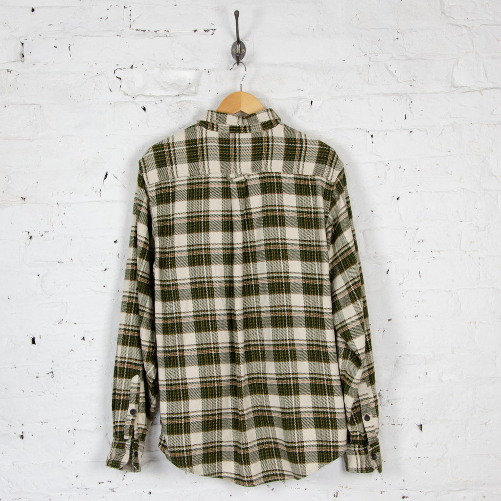 Orvis Plaid Check Flannel Shirt - Green - M