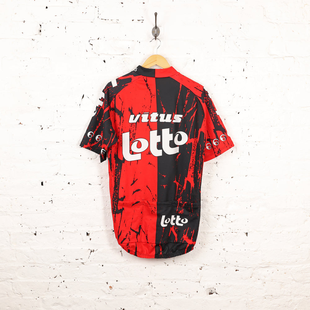 Lotto Vitus Isoglass 90s Cycling Top Jersey - Red - XL