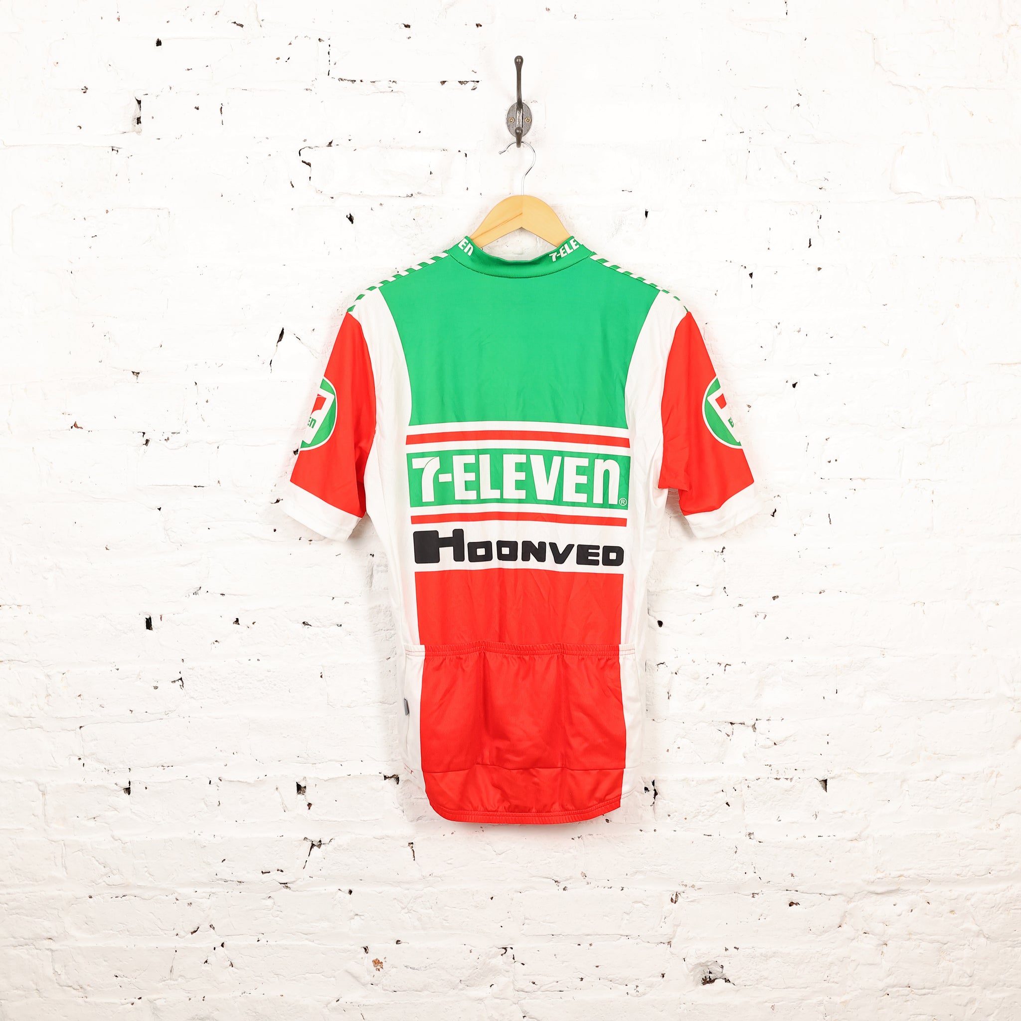 80s ビンテージ 7-Eleven Hoonved サイクルジャージ 半袖 Eddy Merckx 7-Eleven Hoonved Cycling Top Jersey - Green - L – Headlock