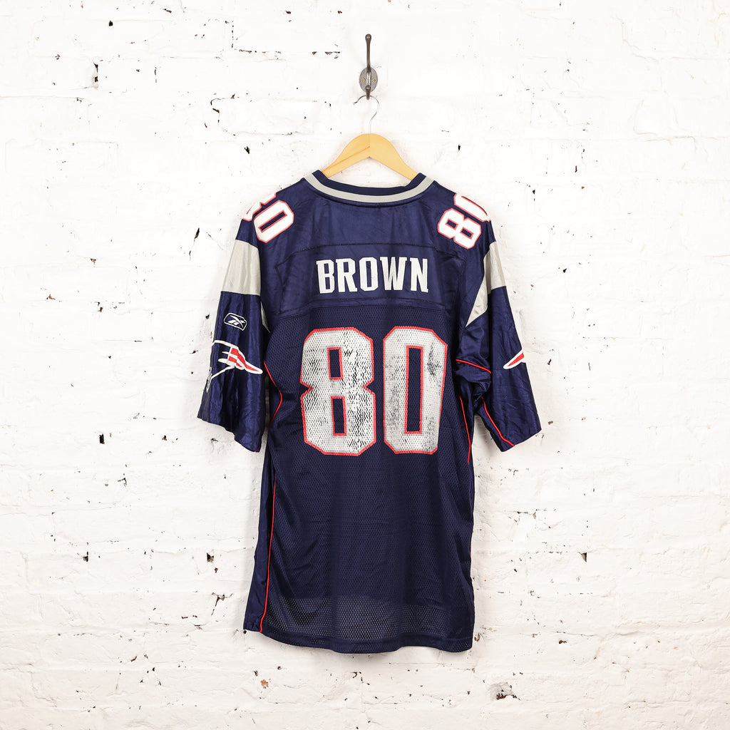 Reebok New England Patriots Brown NFL Jersey - Blue - L