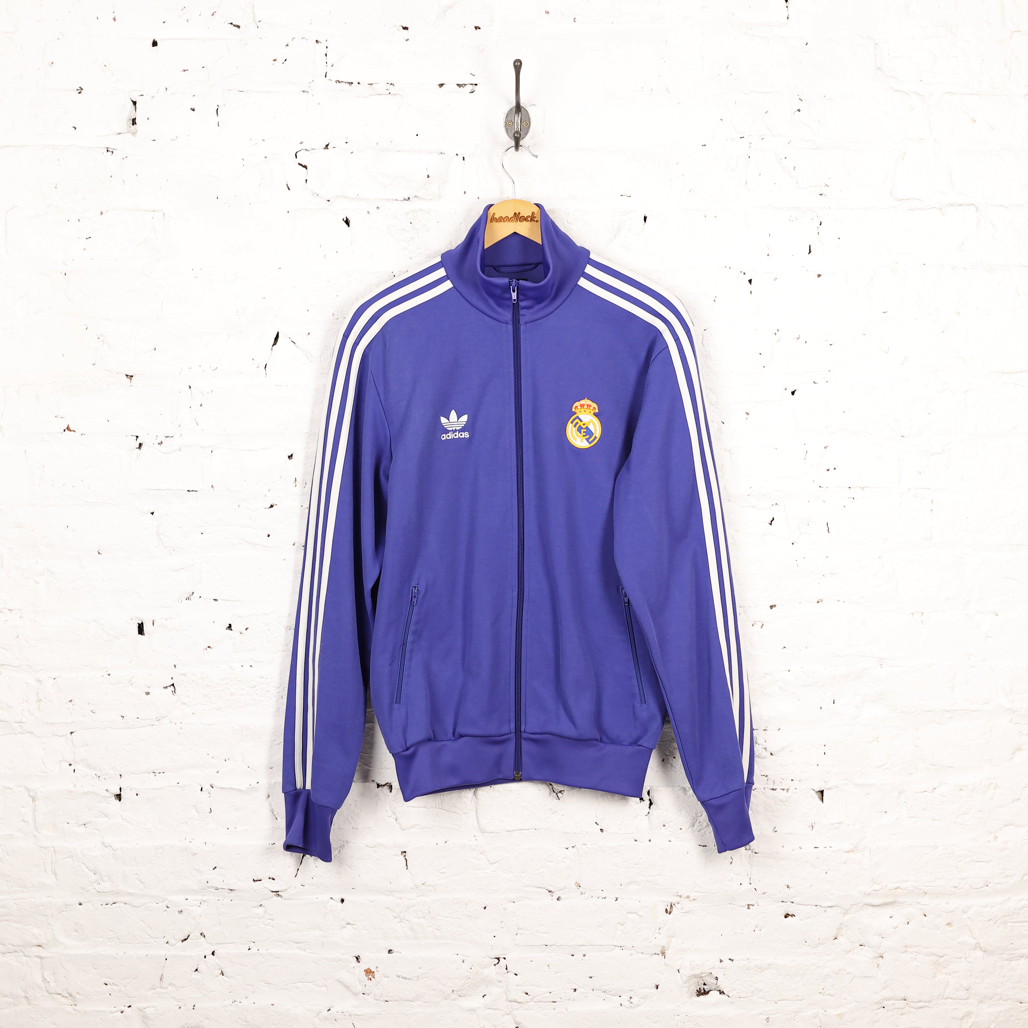 Real Madrid Adidas Tracksuit Top Jacket - Purple - M – Headlock