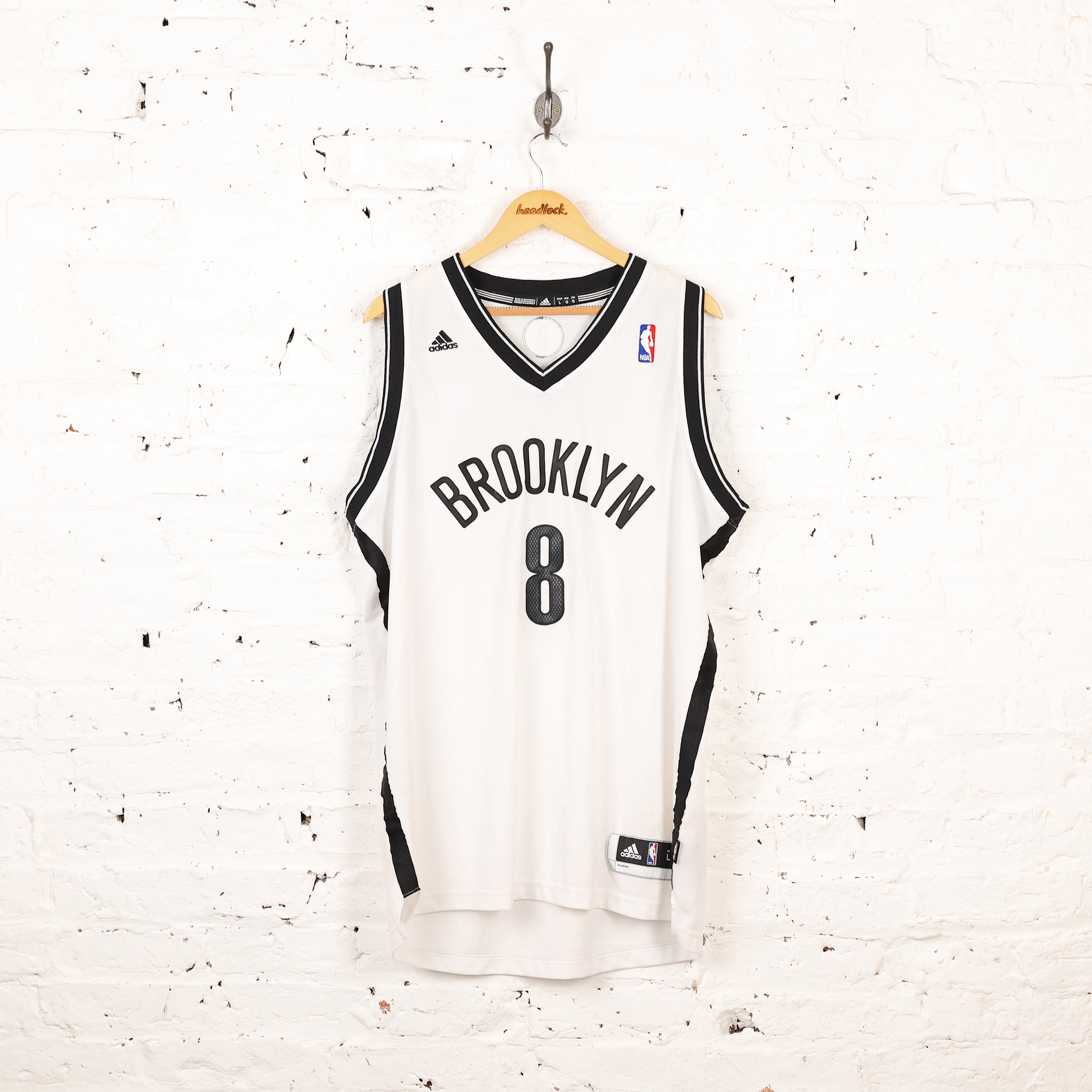 Adidas Brooklyn Nets Williams Basketball Jersey White L – Headlock