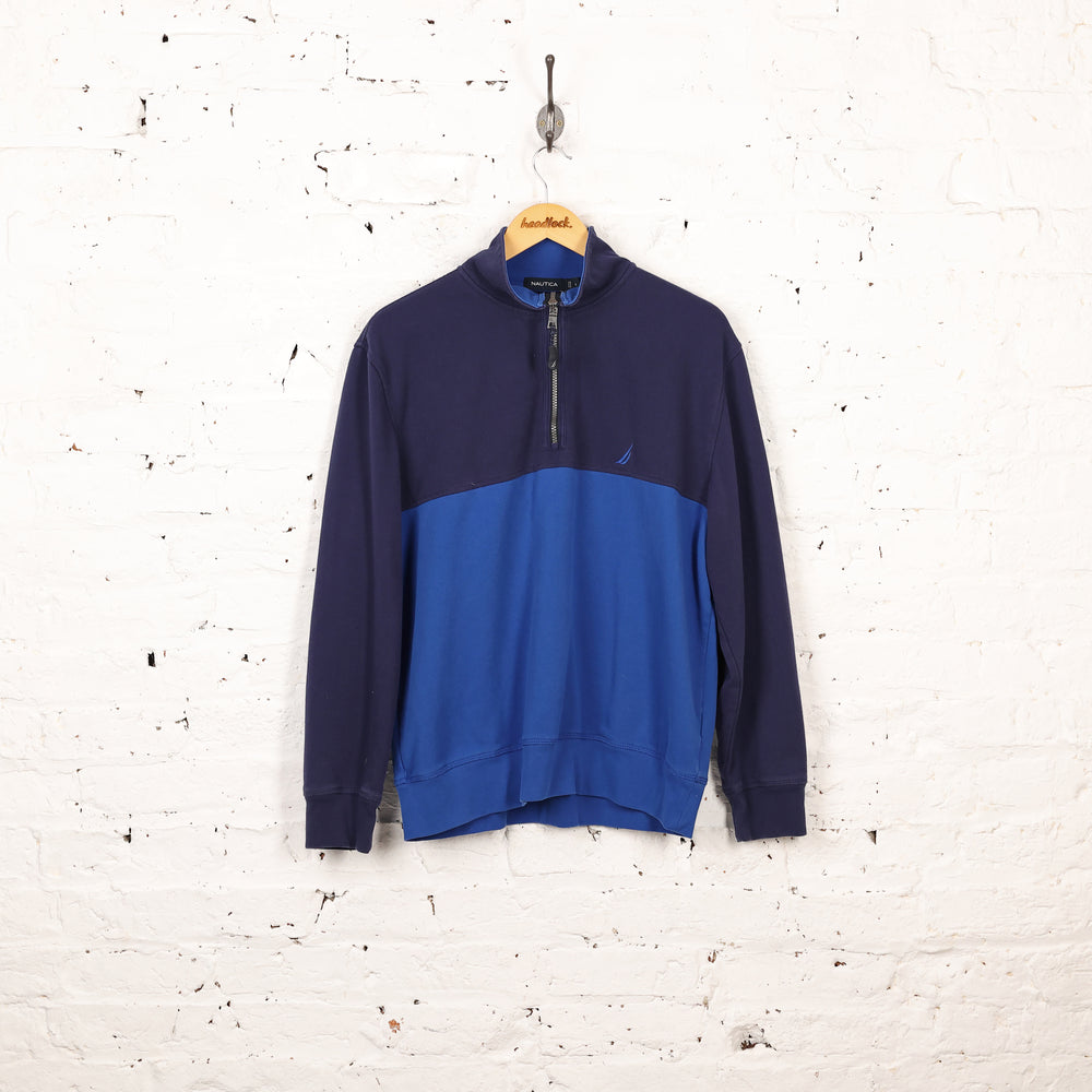 Nautica 1/4 Zip Sweatshirt - Blue - L