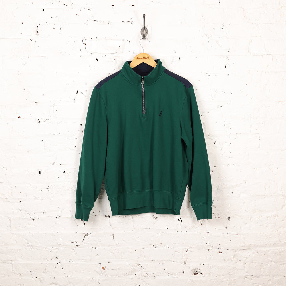 Nautica 1/4 Zip Sweatshirt - Green - L