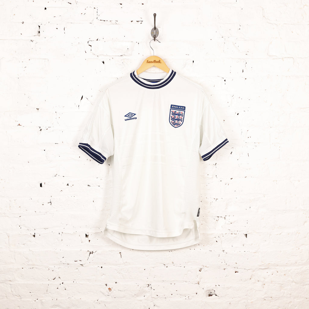 England Umbro 1999 Home Football Shirt - White - L – Headlock