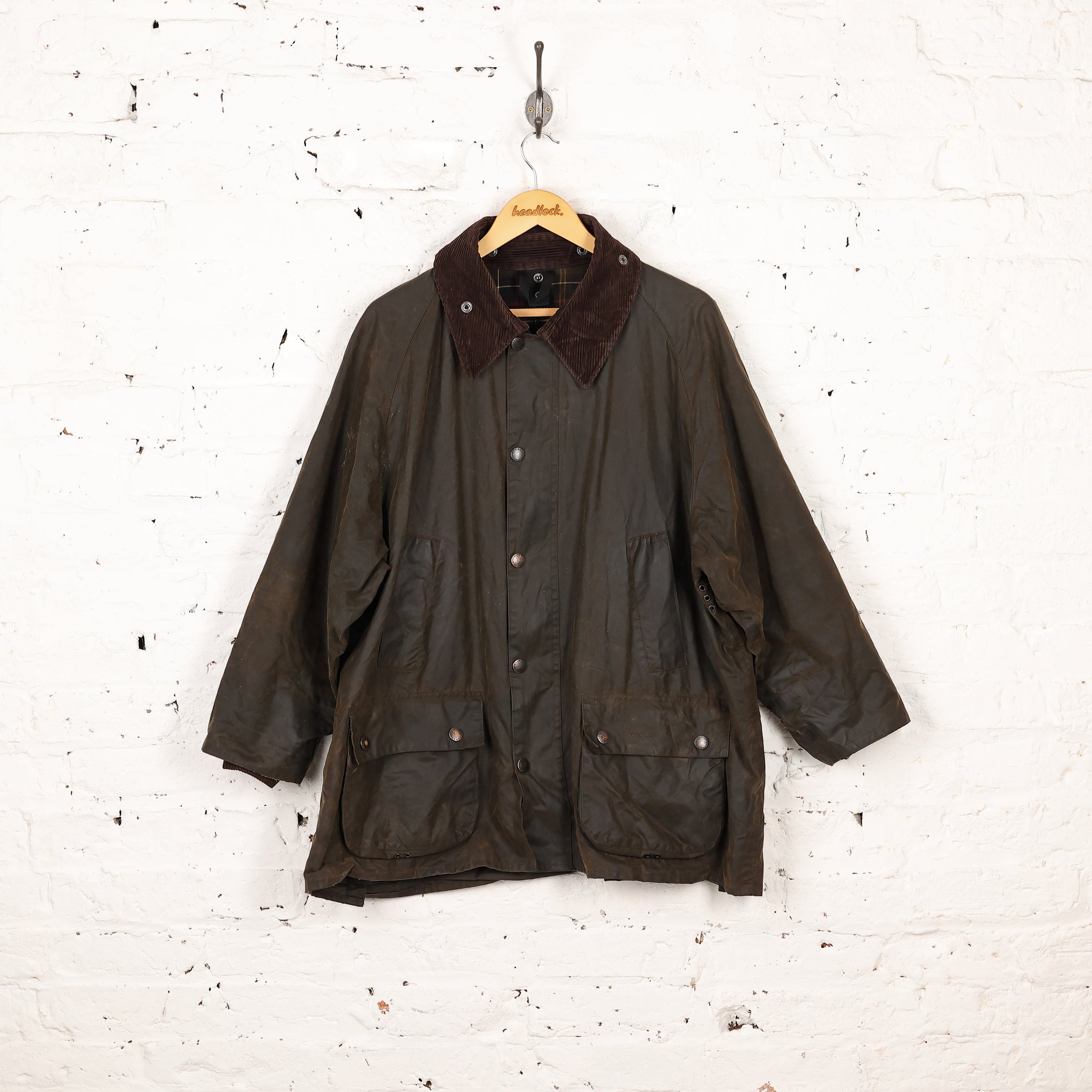 Barbour Classic Border Wax Jacket - Green - XL – Headlock