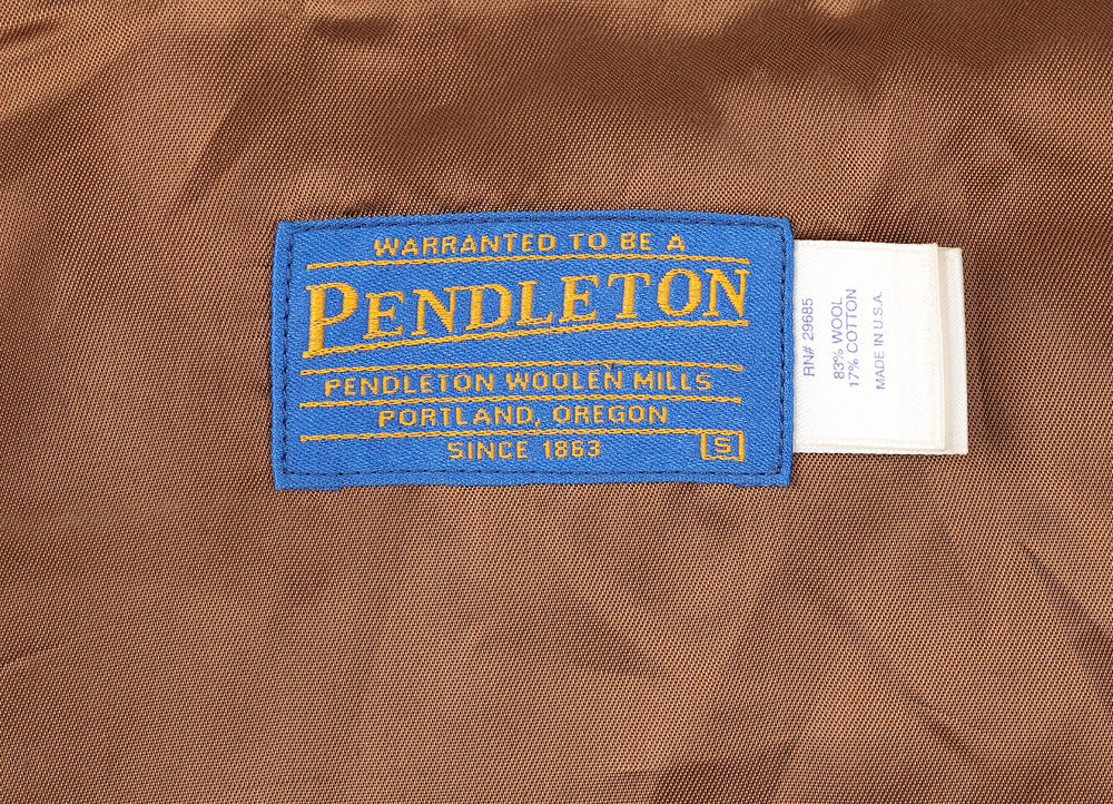Pendleton Aztec Wool Bomber Jacket - White/Brown - S