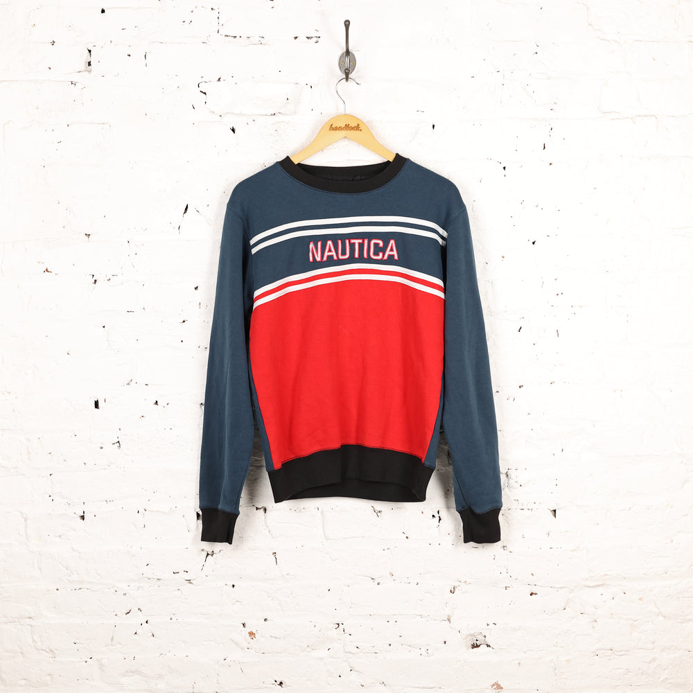 Nautica 90s Sweatshirt - Red/Blue - XS