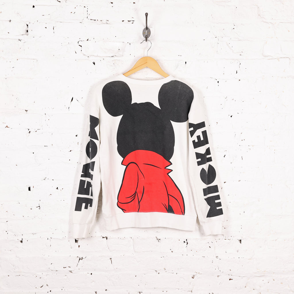 Womens Disney Mickey Mouse Sweatshirt - White - Womens L