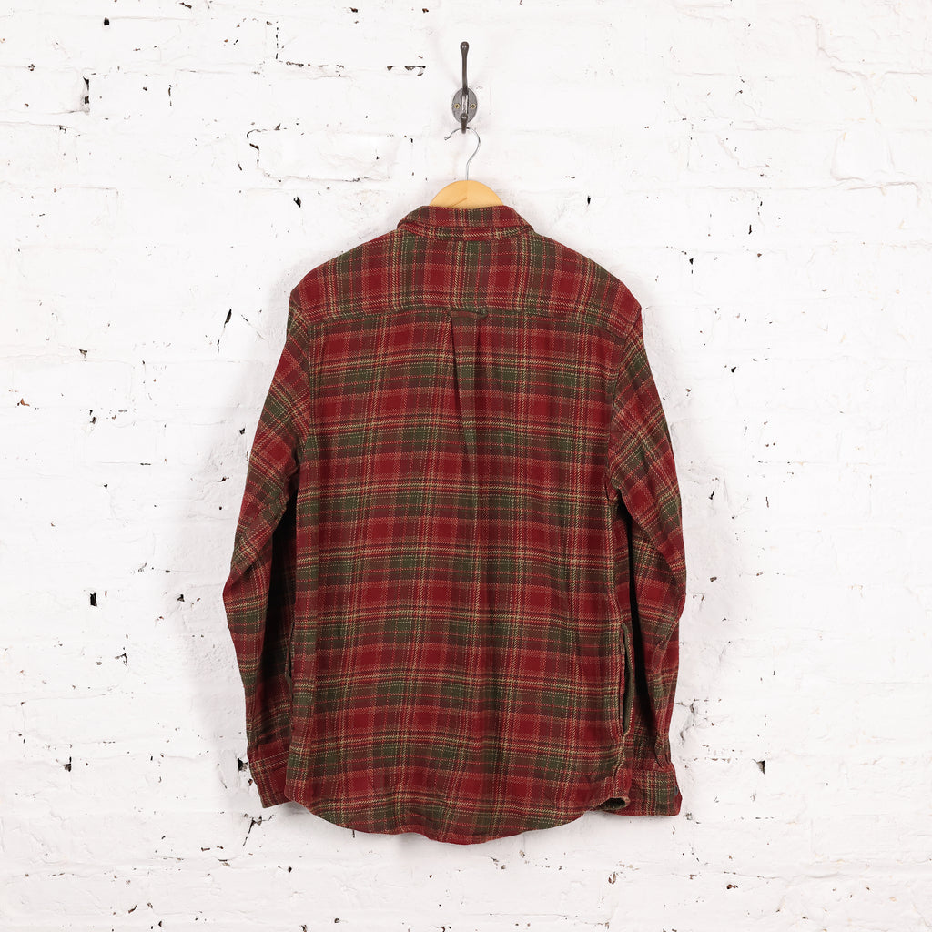 Orvis Plaid Check Flannel Shirt - Red - M