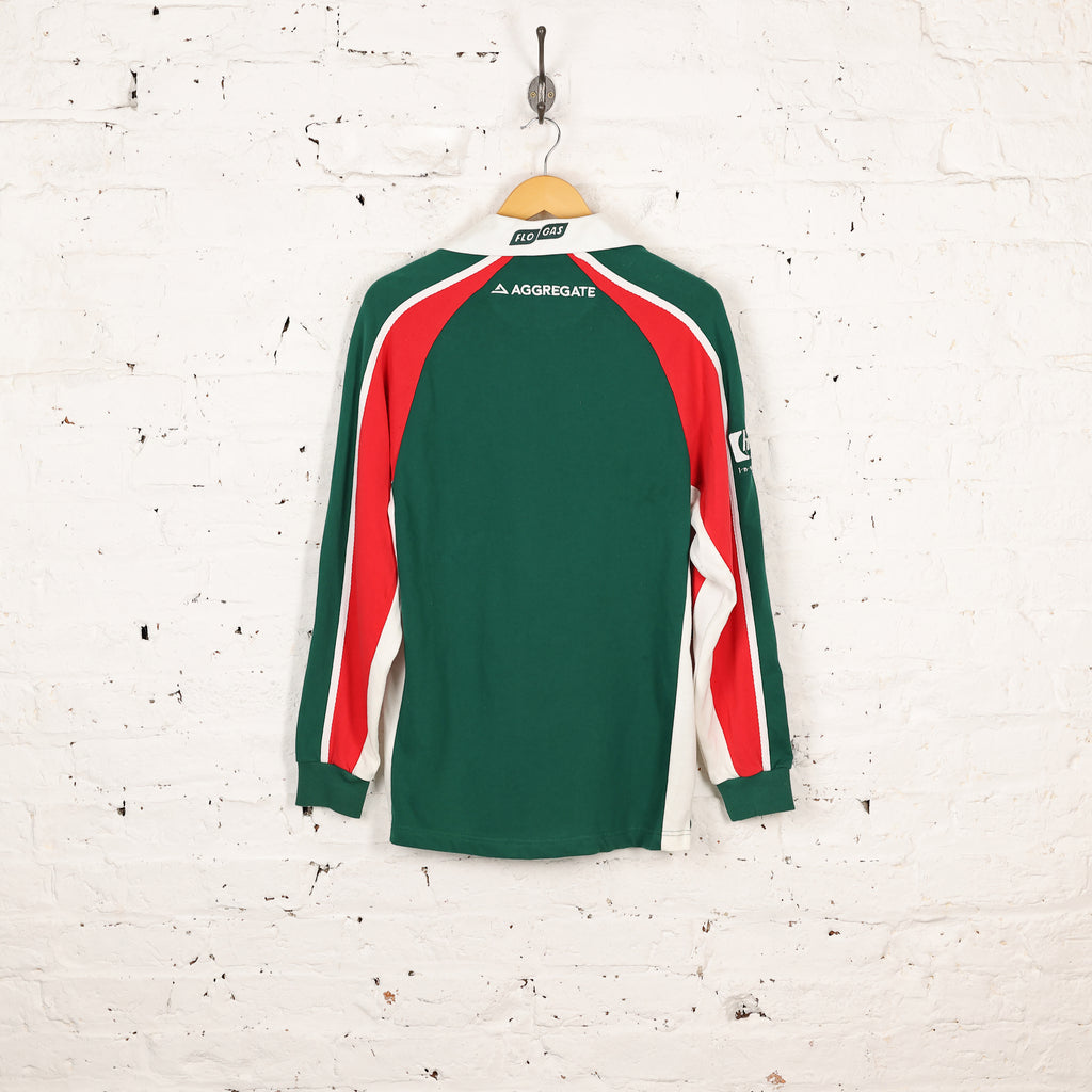 Cotton Traders Leicester Tigers Long Sleeve Rugby Shirt - Green - S