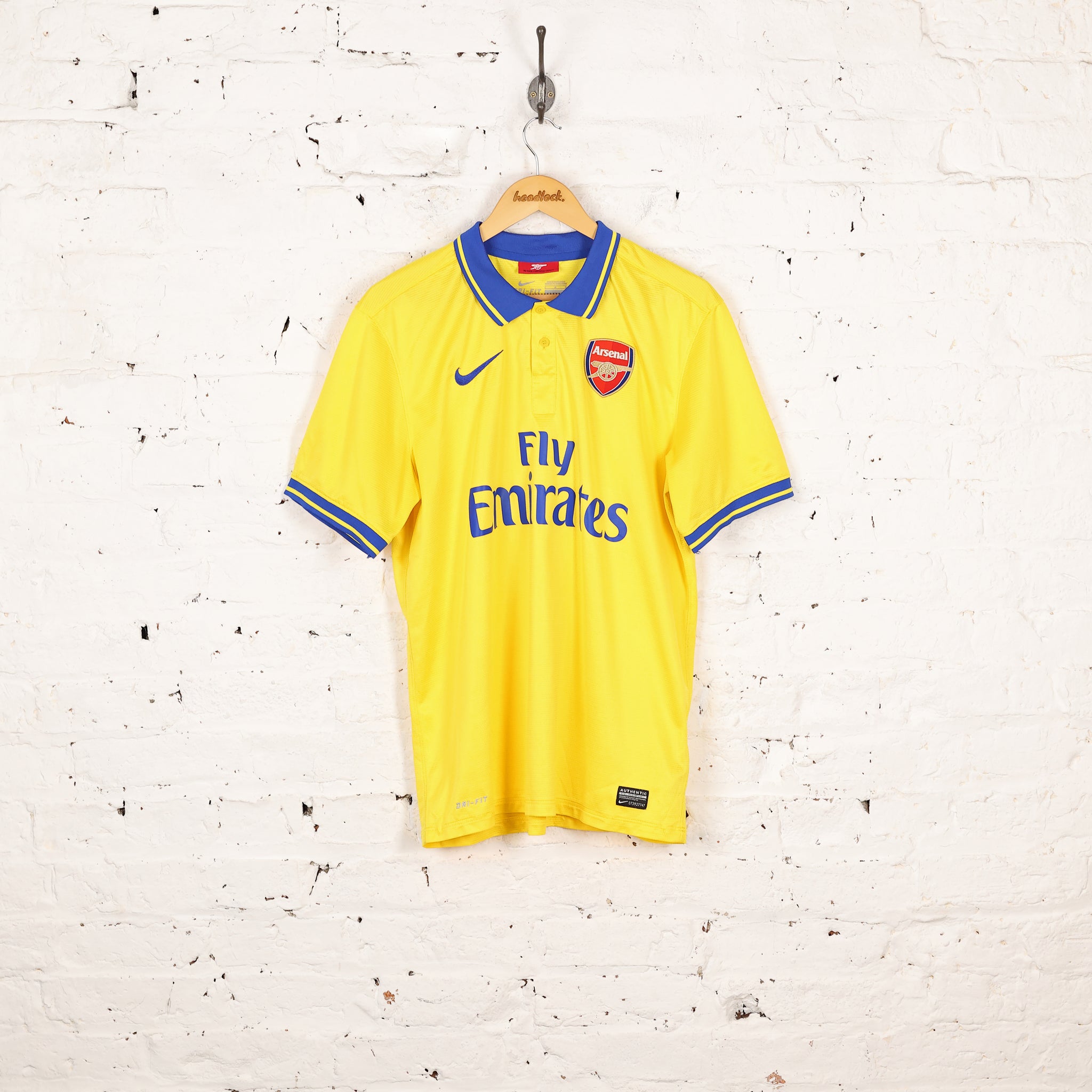 Arsenal 2013 Nike Ozil Away Football Shirt - Yellow - L – Headlock