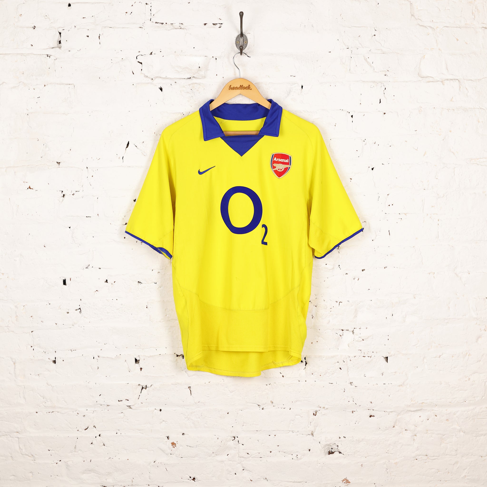 Arsenal 2003 Nike Away Football Shirt - Yellow - XS – Headlock