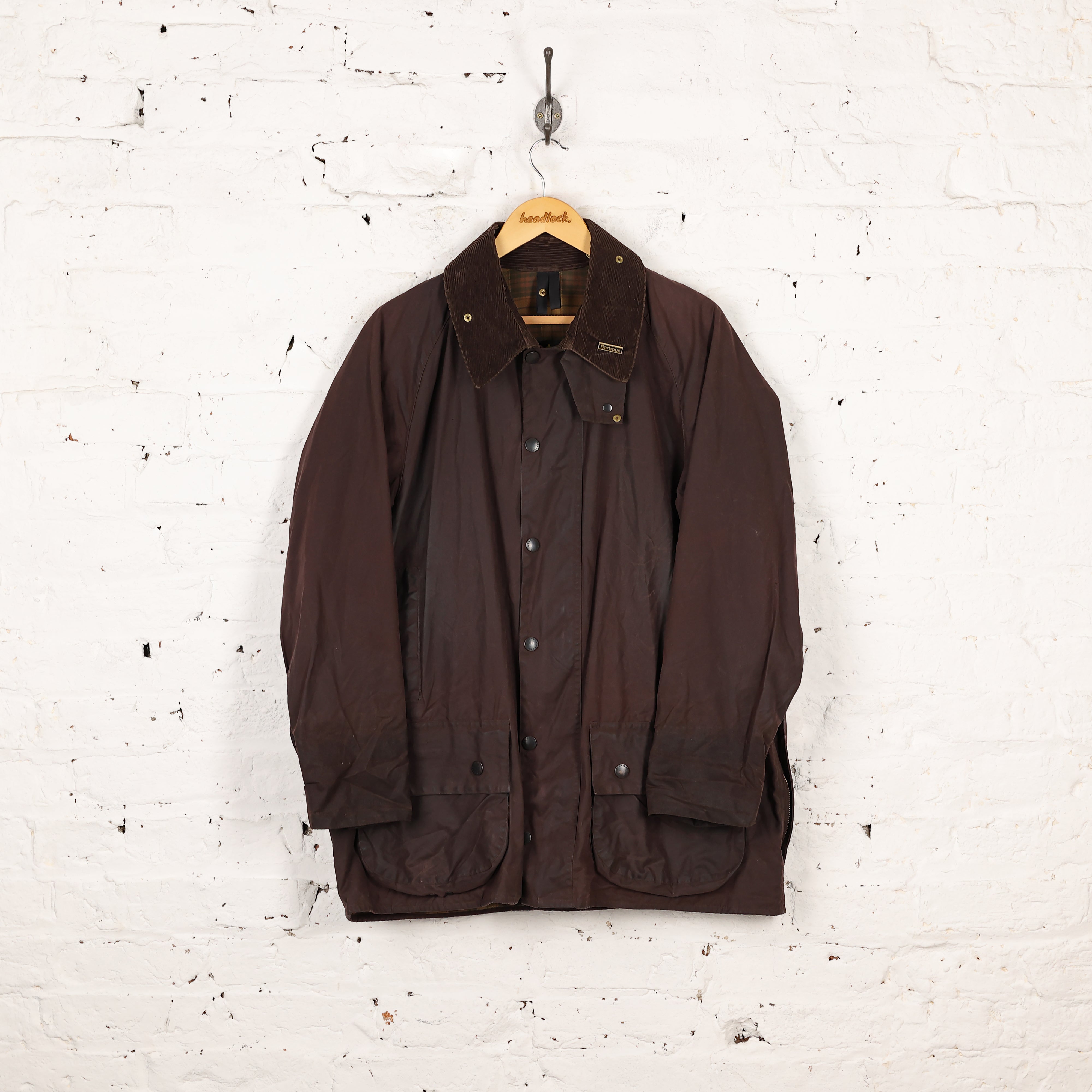 Barbour Beaufort Wax Jacket Coat - Brown - XL – Headlock