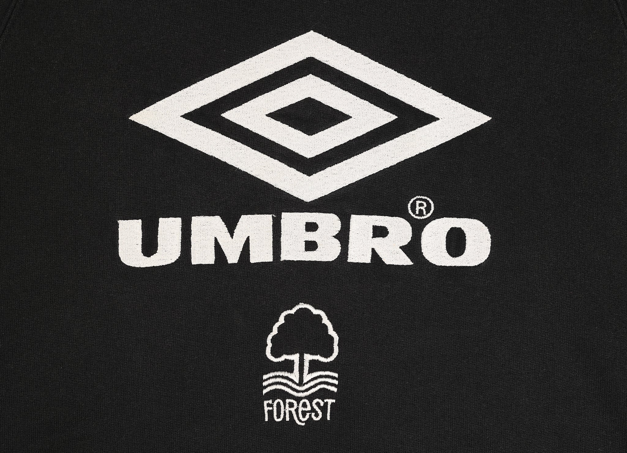 Nottingham Forest 90s Umbro Training Sweatshirt - Black - M – Headlock