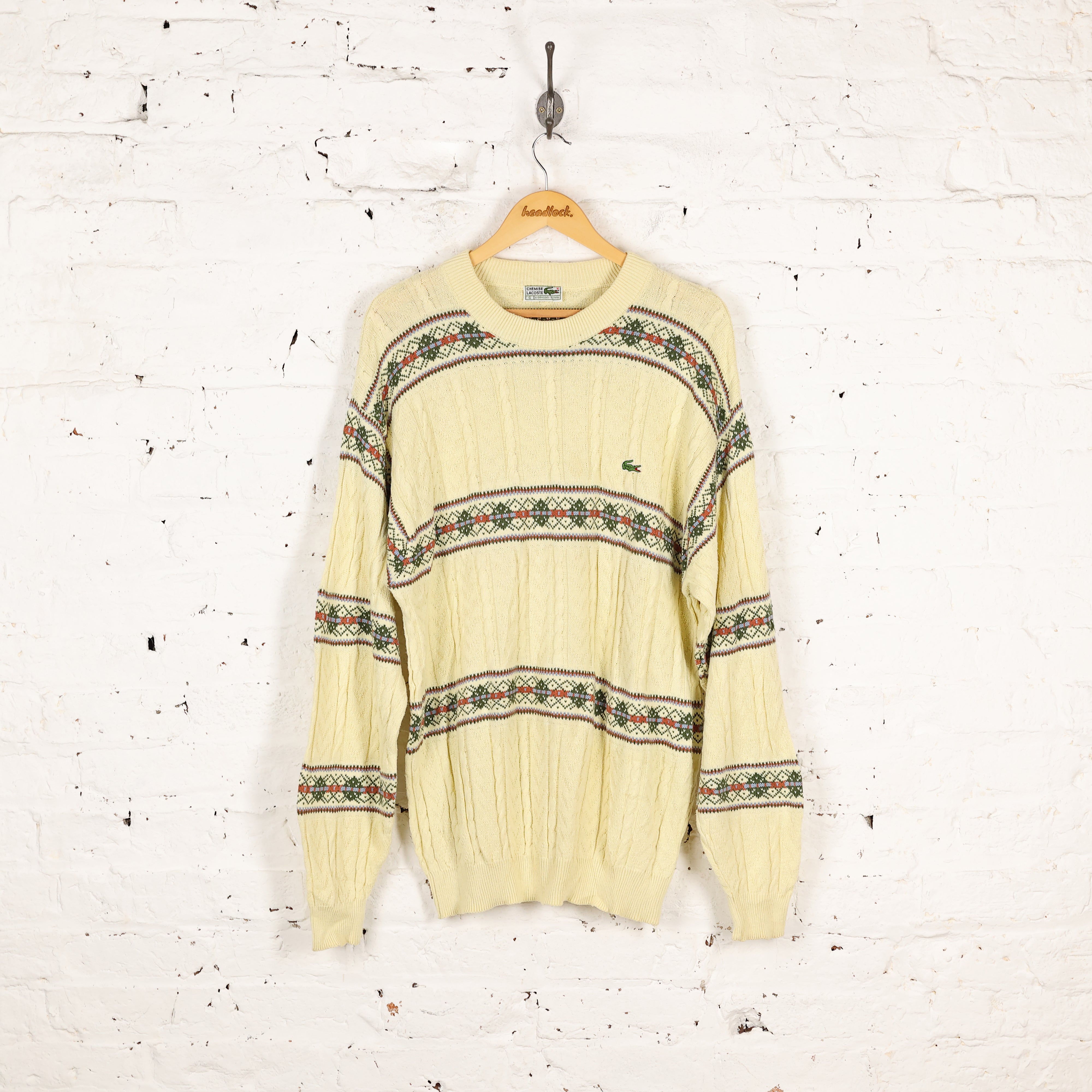 Cable Vintage Lacoste Pullover Authentic Lacoste Lacoste Pullover