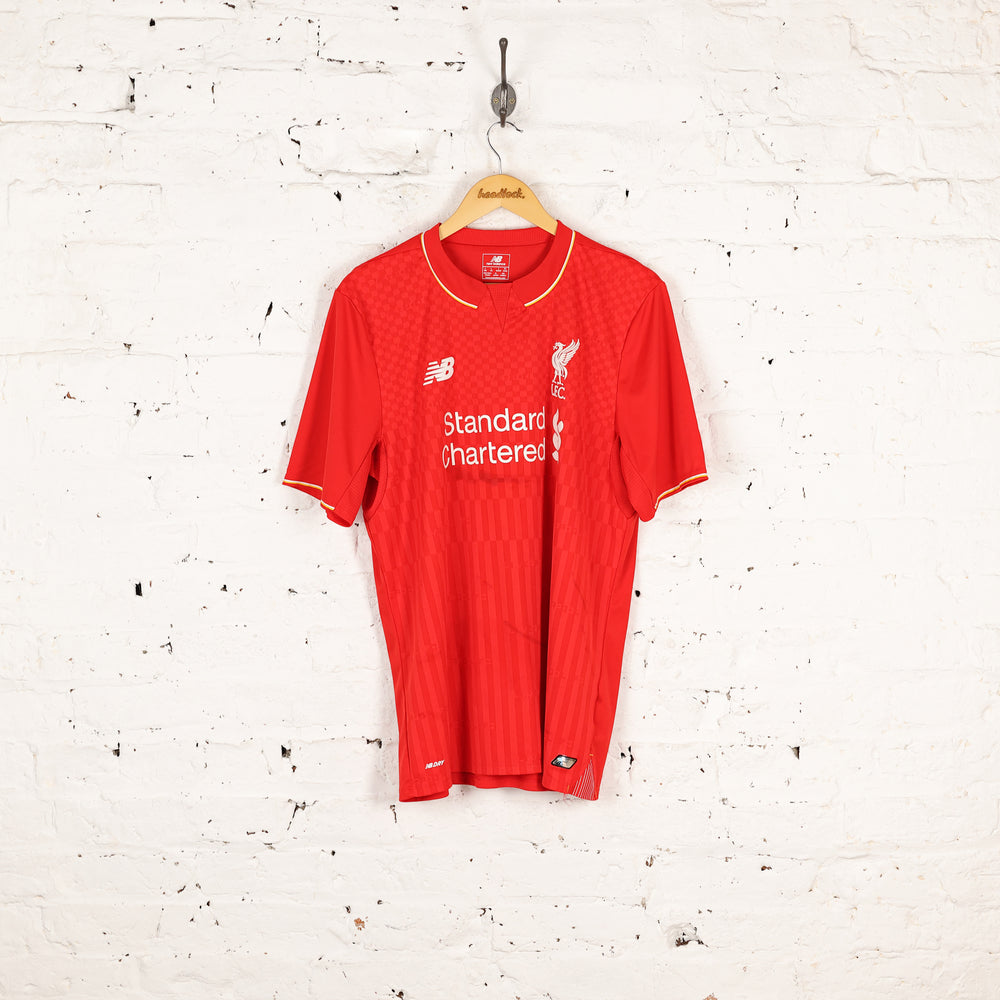 New Balance Liverpool 2015 Firmino Home Football Shirt - Red - L