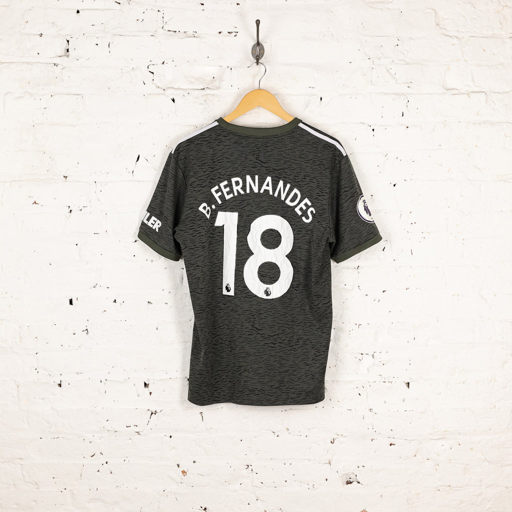 Adidas Manchester United 2020 Fernandes Away Football Shirt - Grey - L