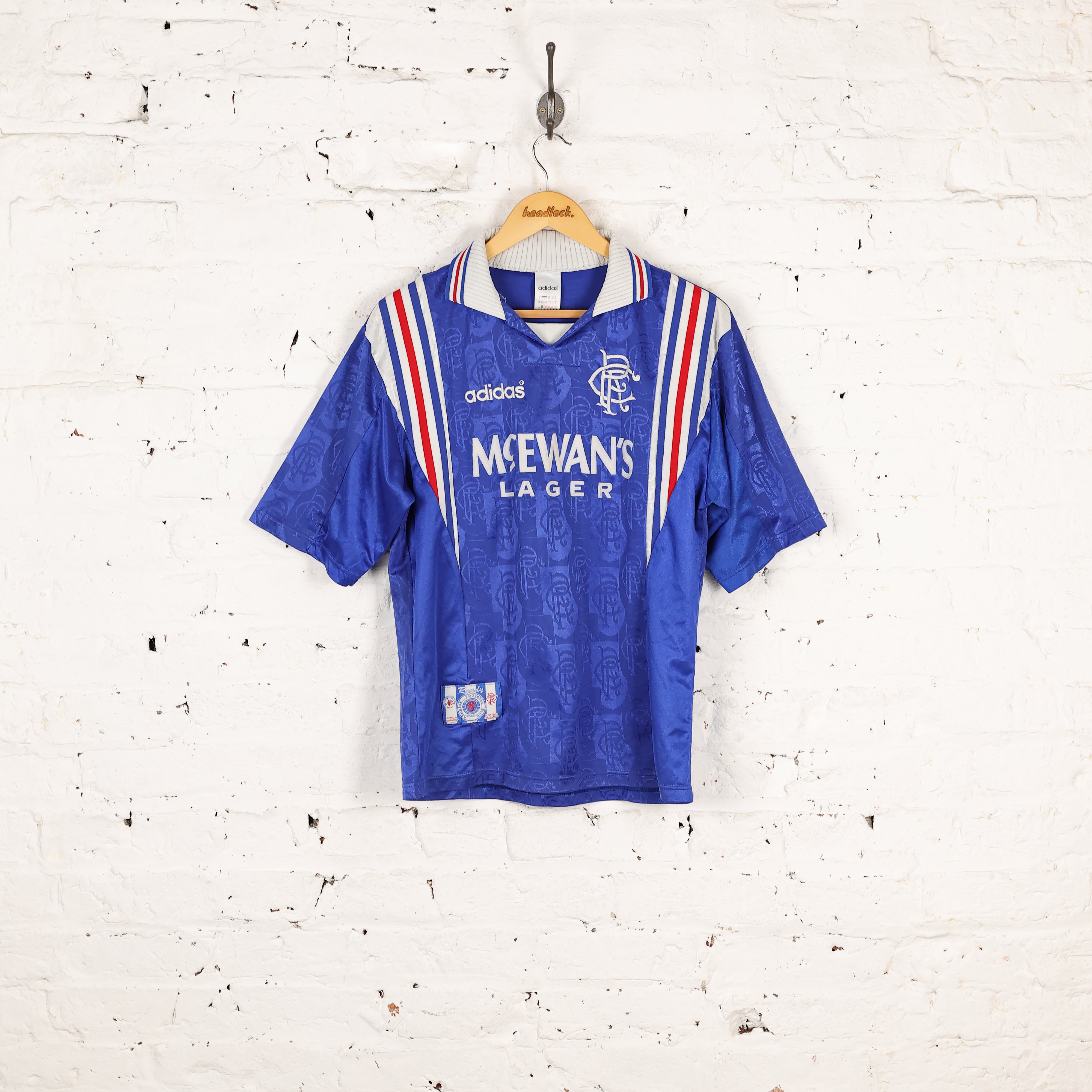 Rangers 1996 Adidas Home Football Shirt - Blue - M – Headlock