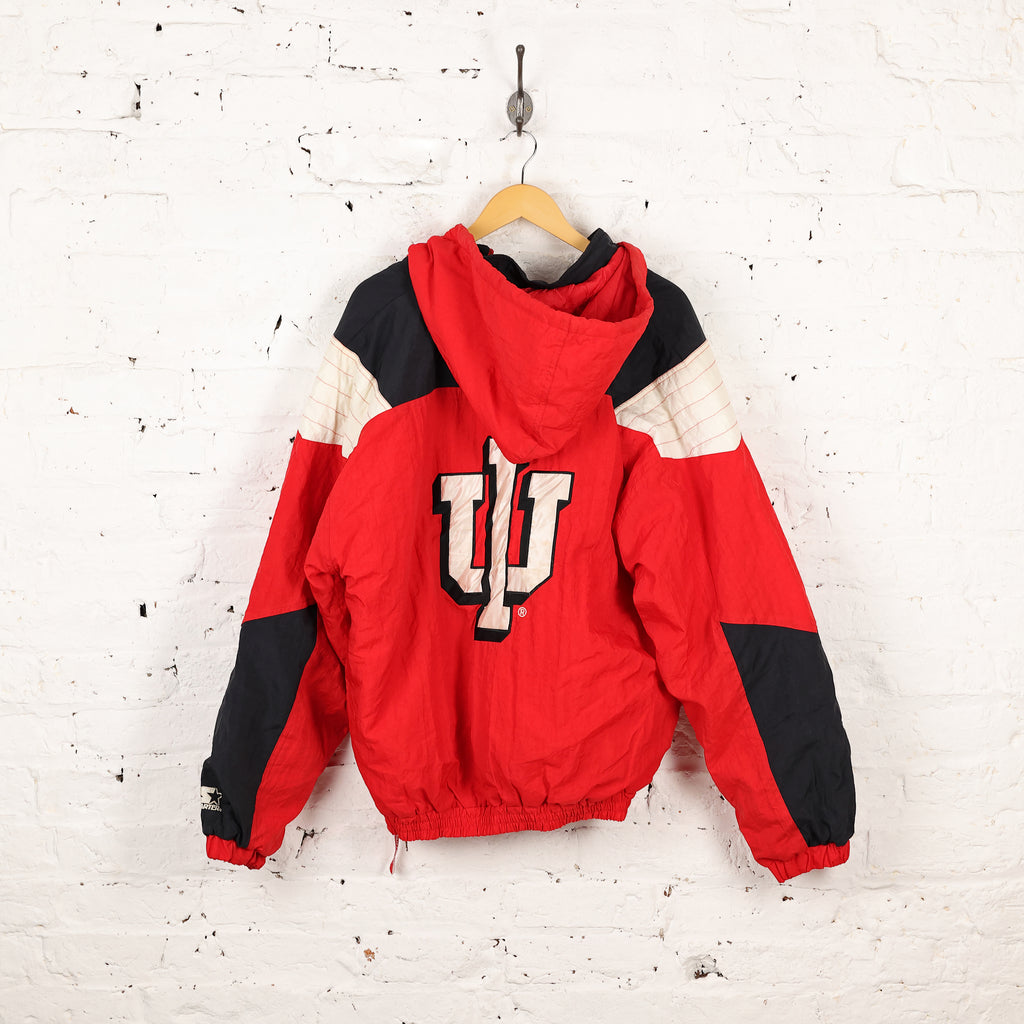 Starter Indiana Hoosiers 1/4 Zip Starter Jacket - Red - L