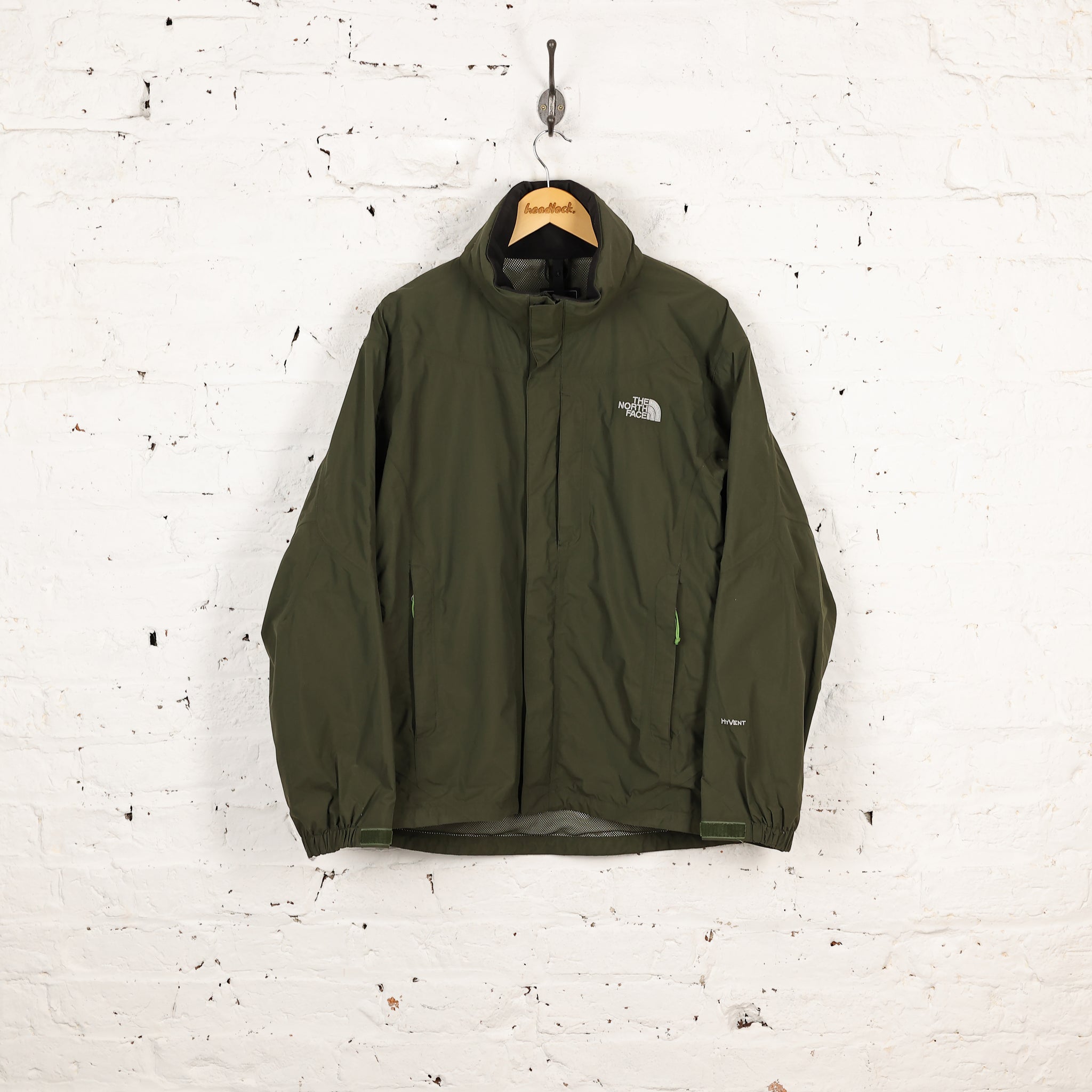 The North Face Hyvent Rain Jacket Green S Headlock