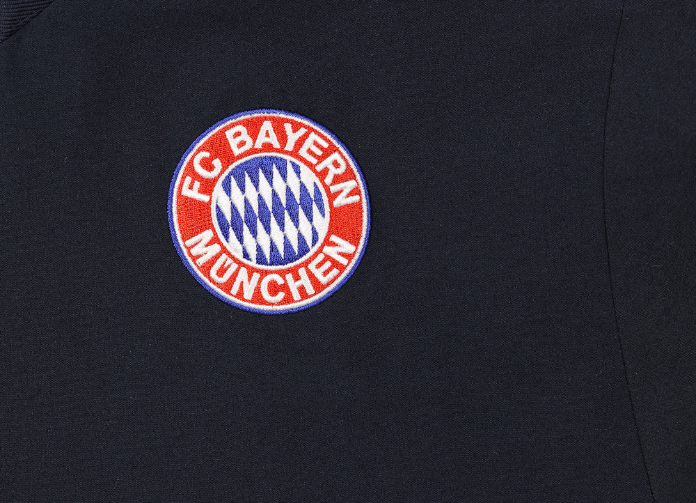 Bayern Munich Adidas Hooded Tracksuit Top Jacket - Blue - M
