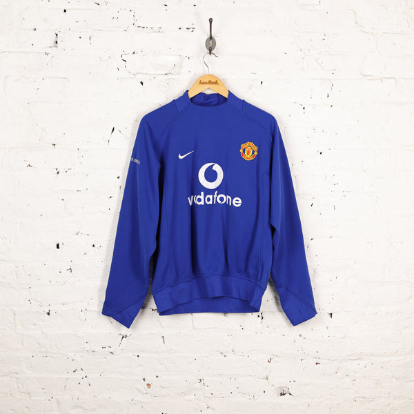 Nike Vintage Blue Hoodie Manchester United 2003 Football Training