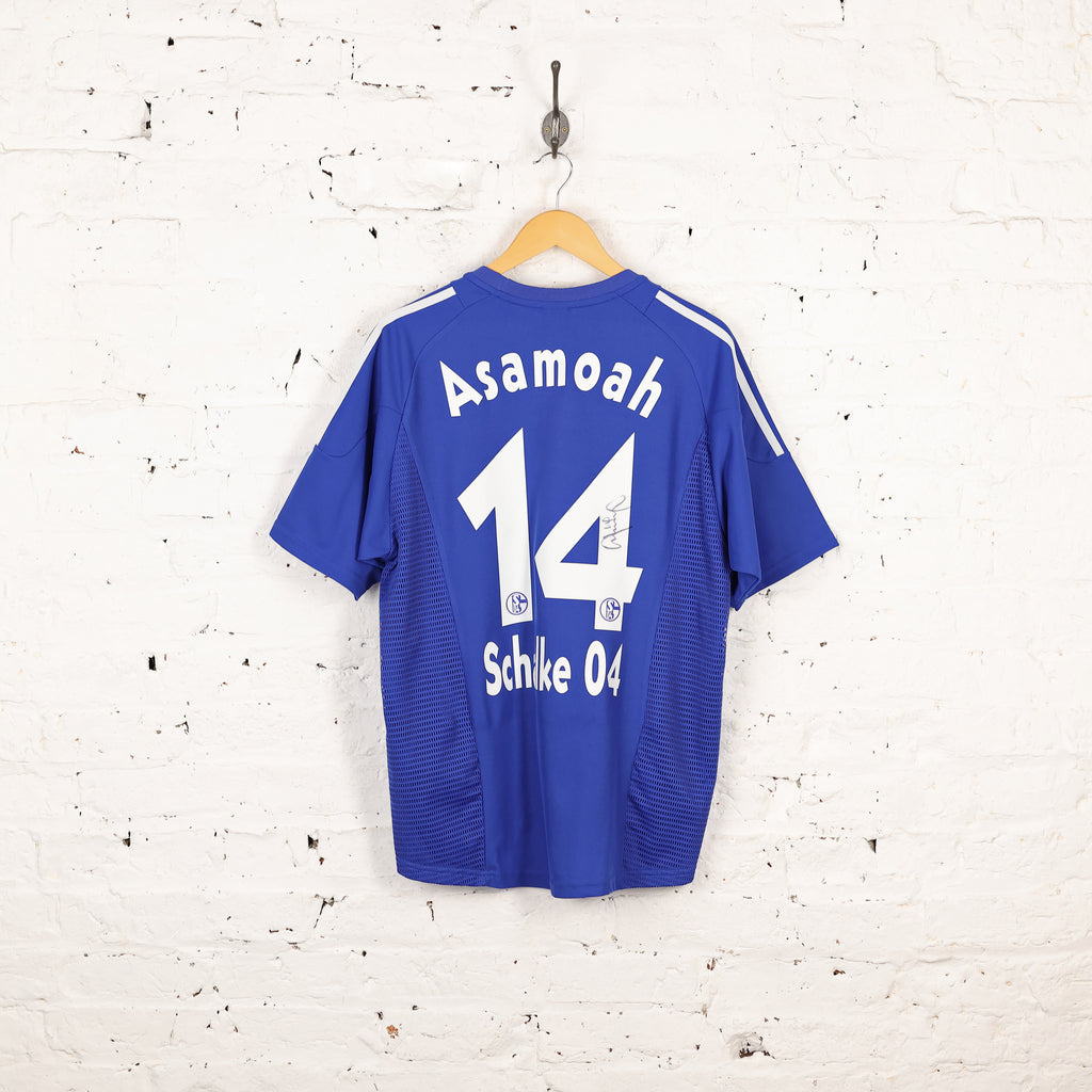 Schalke 04 Asamoah Signed 2002 Football Shirt - Blue - M