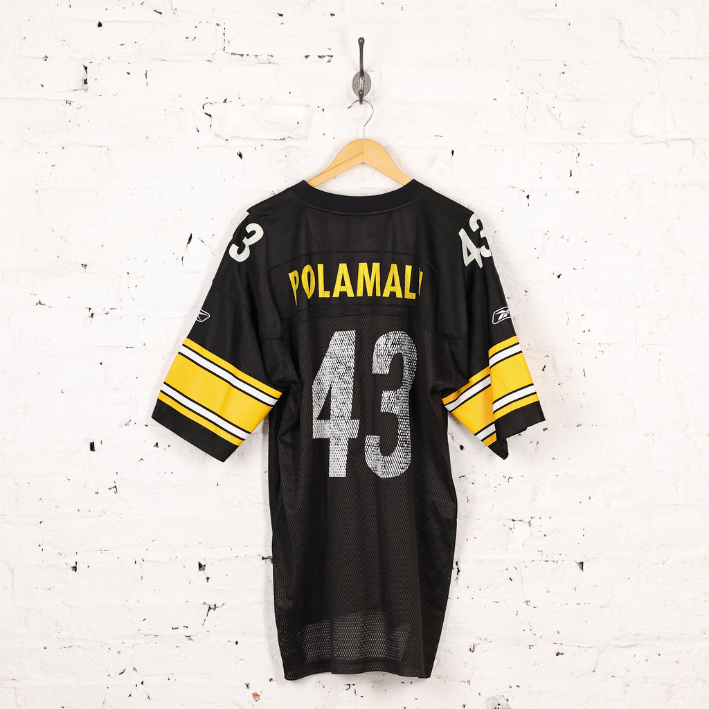 Reebok Pittsburgh Steelers Polamalu NFL Jersey - Black - XL