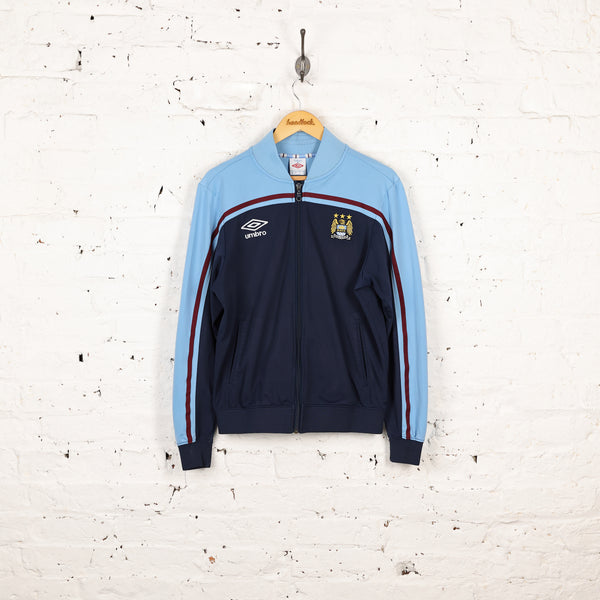 Manchester City Umbro Tracksuit Top Jacket - Blue - M – Headlock