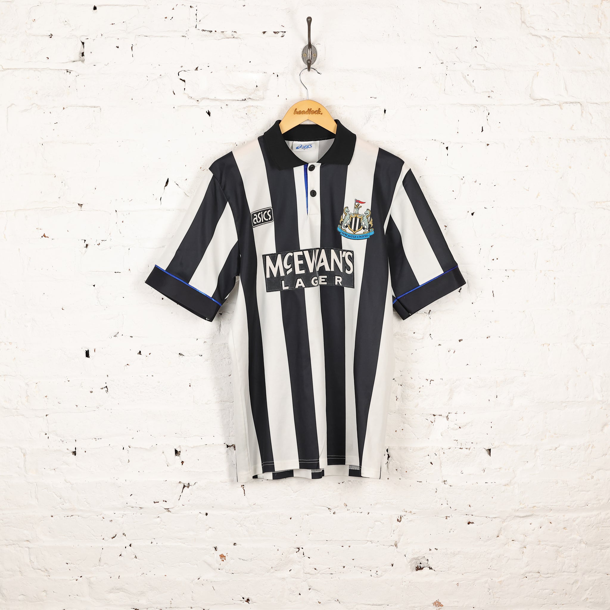 Asics Newcastle United 1993 Home Football Shirt - Black Asics Newcastle United 1993 Home Football Shirt - Black