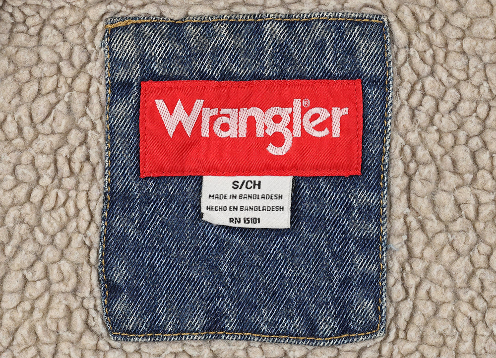 Wragler Fleece Lined Winter Denim Jacket - Blue - S