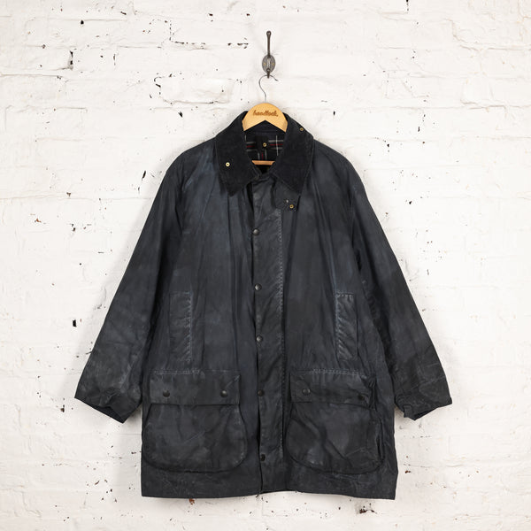 Barbour Border Wax Jacket - Blue - XL – Headlock