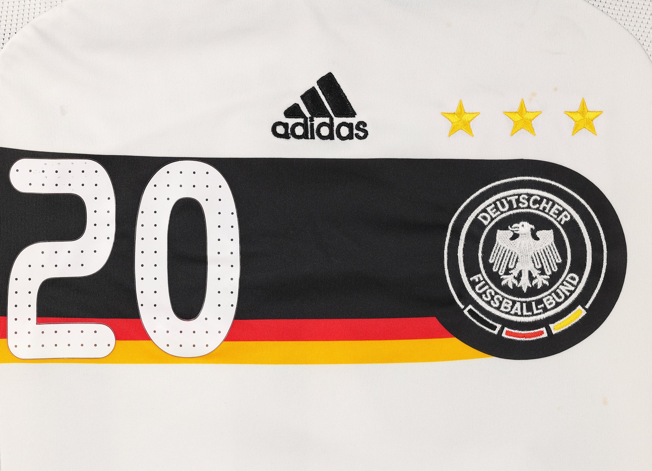 Germany 2008 Home Jersey #20 Podolski Adidas White Shirt