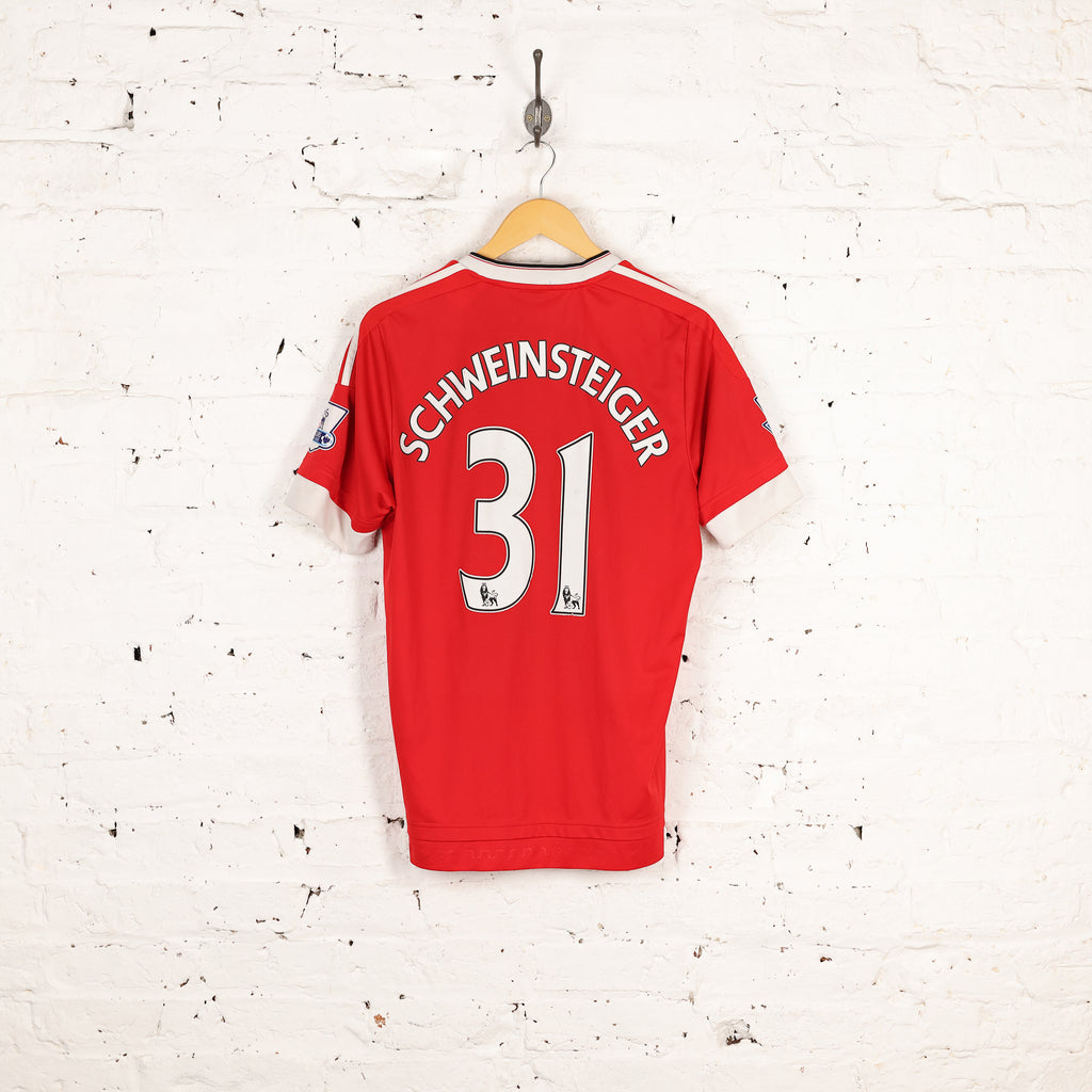 Adidas Manchester United 2015 Schweinsteiger Home Football Shirt - Red - M