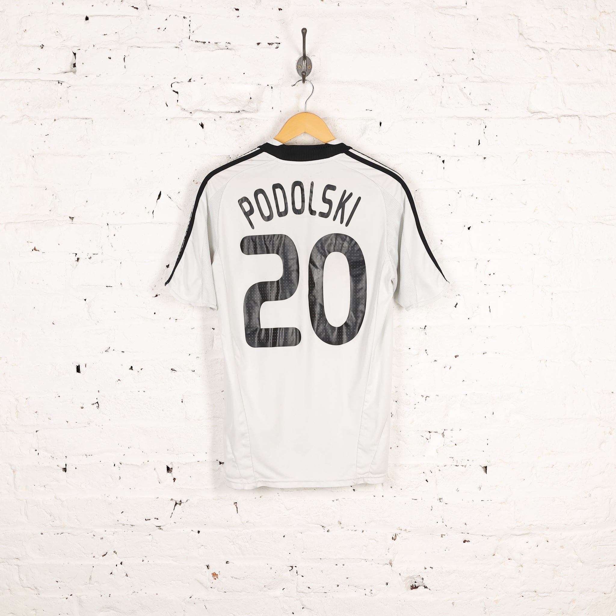 信頼も高い Home Podolski 2008 Germany Adidas Football M - White - Shirt ウェア