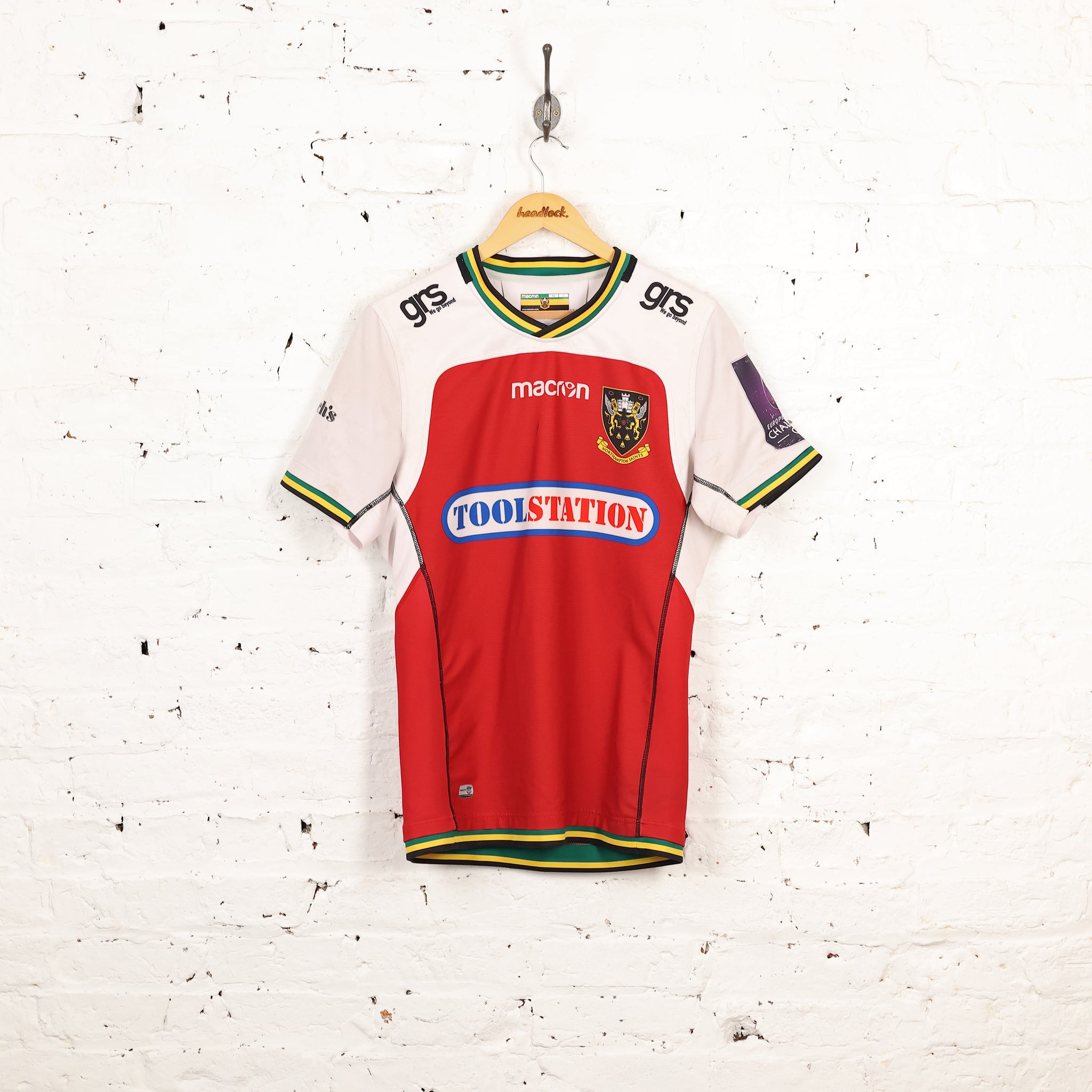 Macron Northampton Saints 2018 Away Rugby Shirt Red L – Headlock