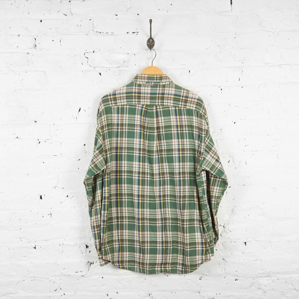 Vintage Tommy Hilfiger Flannel Shirt - Green - M - Headlock
