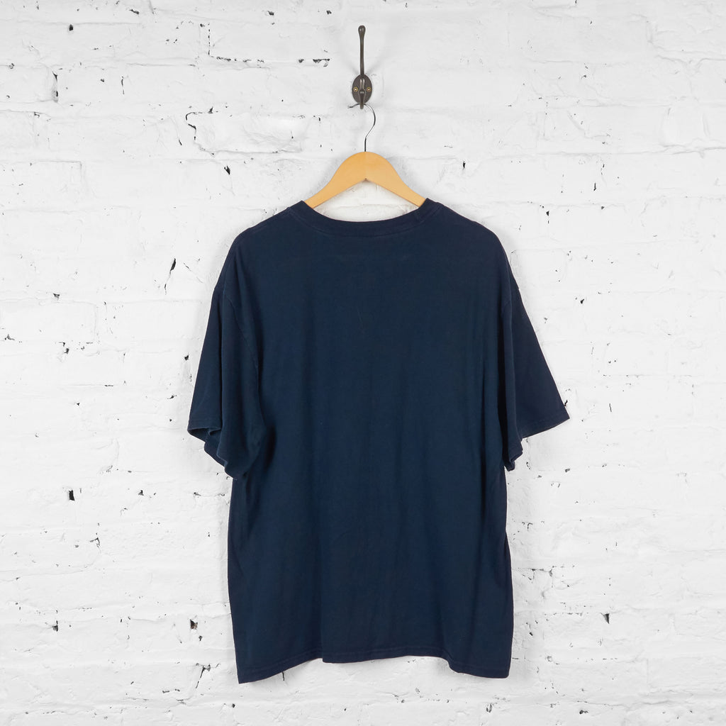 Adidas Athletic Company T Shirt  - Blue - L - Headlock