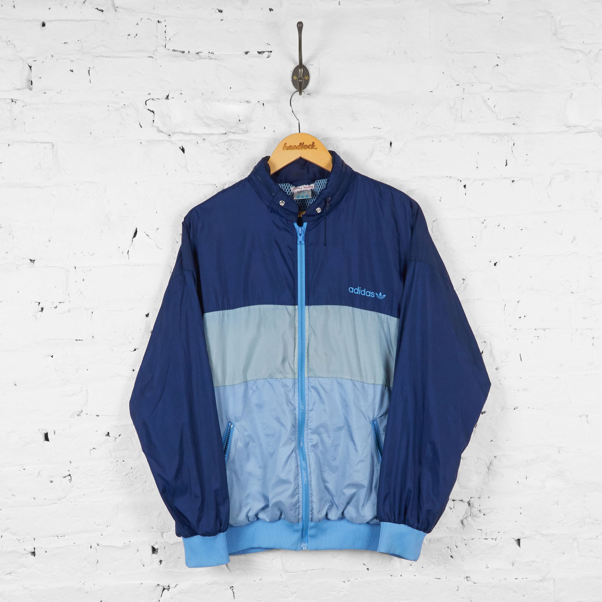 Adidas Shell Windbreaker Tracksuit Top Jacket Blue -M – Headlock