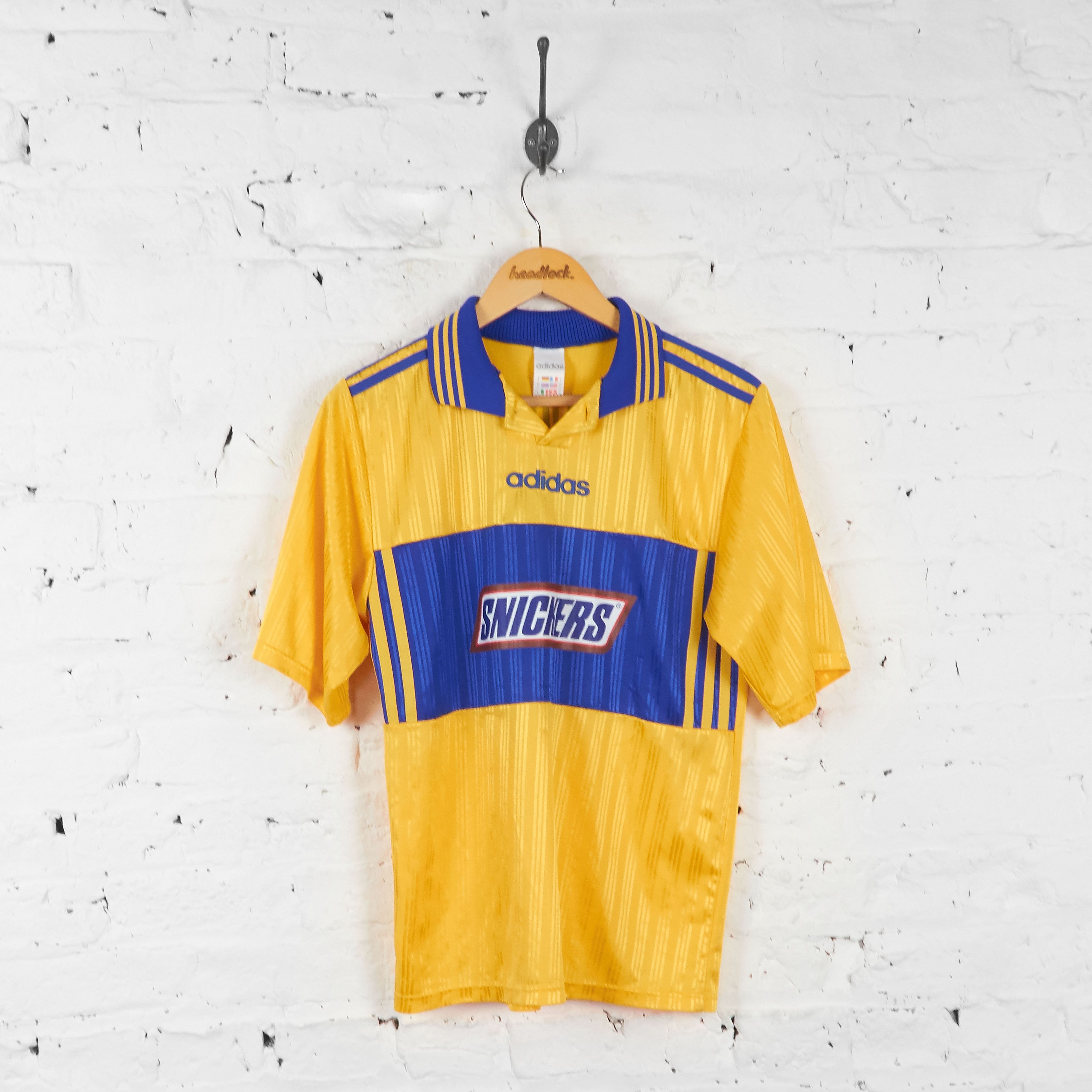 Adidas Snickers Collection Adidas Snickers 90s Football Shirt - Yellow - S – Headlock
