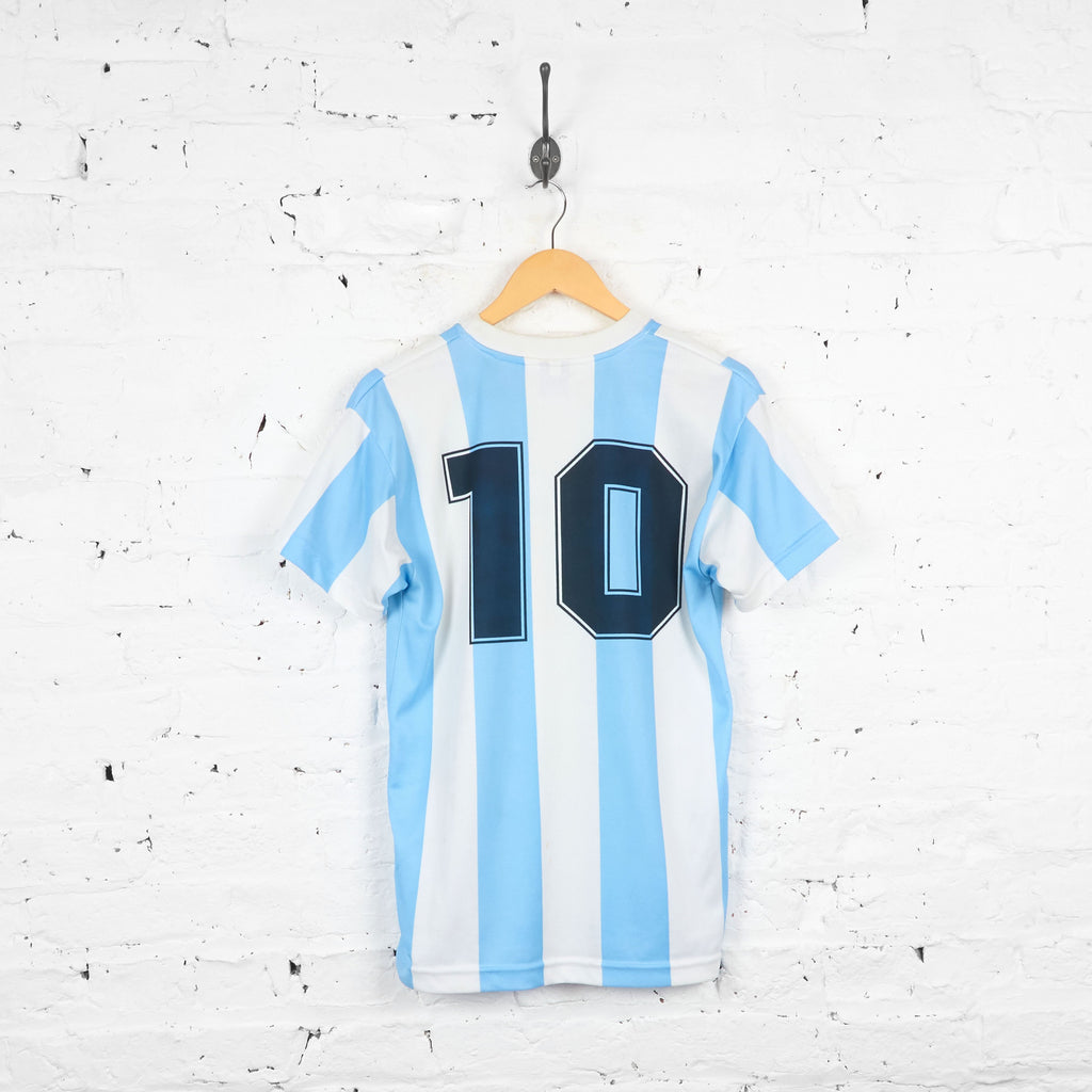 Argentina Le Coq Sportif 10  1986 Home Football Shirt - Blue/White - S - Headlock