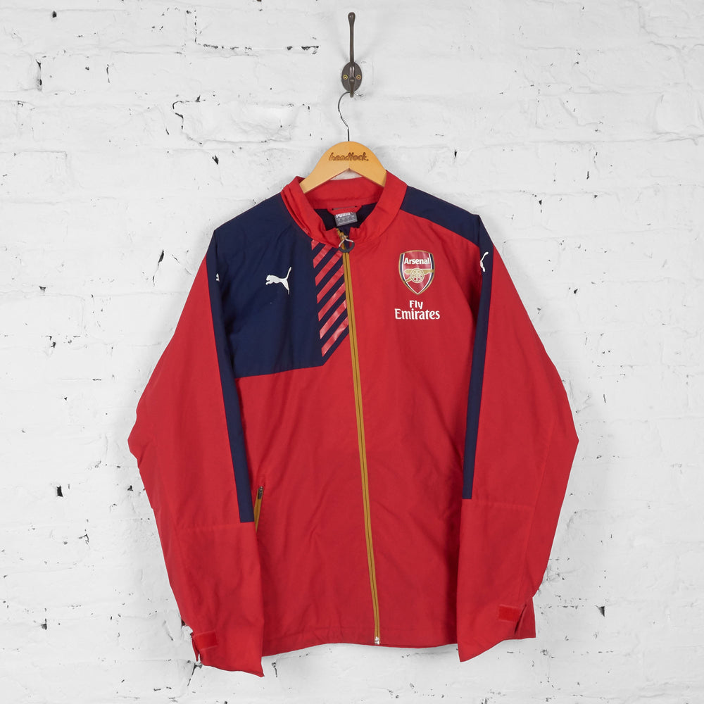 Arsenal Puma Training Shell Tracksuit Top Jacket - Red - L - Headlock